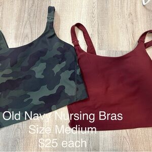 Old Navy Nursing Bras - Camouflage and Red